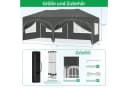 EUGAD Pop-Up Pavillon 3x6 m Grau mit 6 Seitenwänden Bild 3