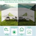 EUGAD Pavillon 3x6 m Pop-Up Faltpavillon mit 6 Seitenteilen für Camping Strand Garten Bild 5