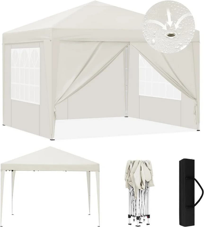 EUGAD Faltpavillon Wasserfest Winterfest mit Seitenwänden Fenstern Tasche - Bild 2