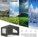 EUGAD Pop-Up Pavillon 3x3m Grau mit 4 Seitenwänden Bild 5