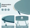 EUGAD Balkonset 3-tlg. Metall Beige/Blau Klappbar Bild 5