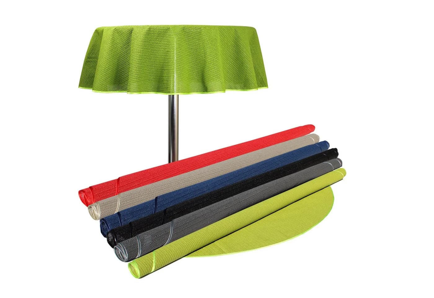 Haus und Deko PVC Tischdecke Beige Garten 140 cm rund wetterbeständig - Bild 5