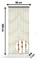 Kobolo Türvorhang Holzperlenvorhang Samara Transparent Bild 5