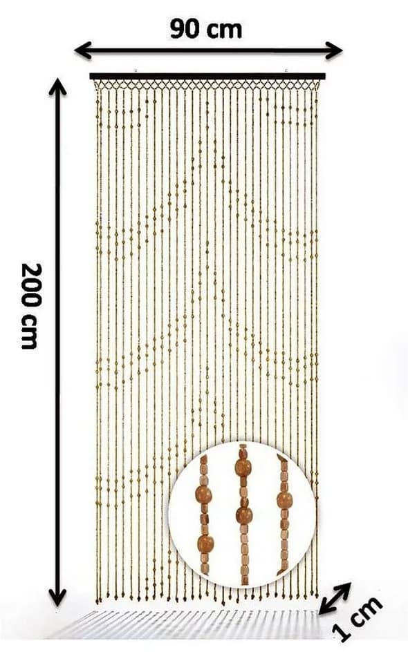 Kobolo Türvorhang Holzperlenvorhang Samara Transparent - Bild 5