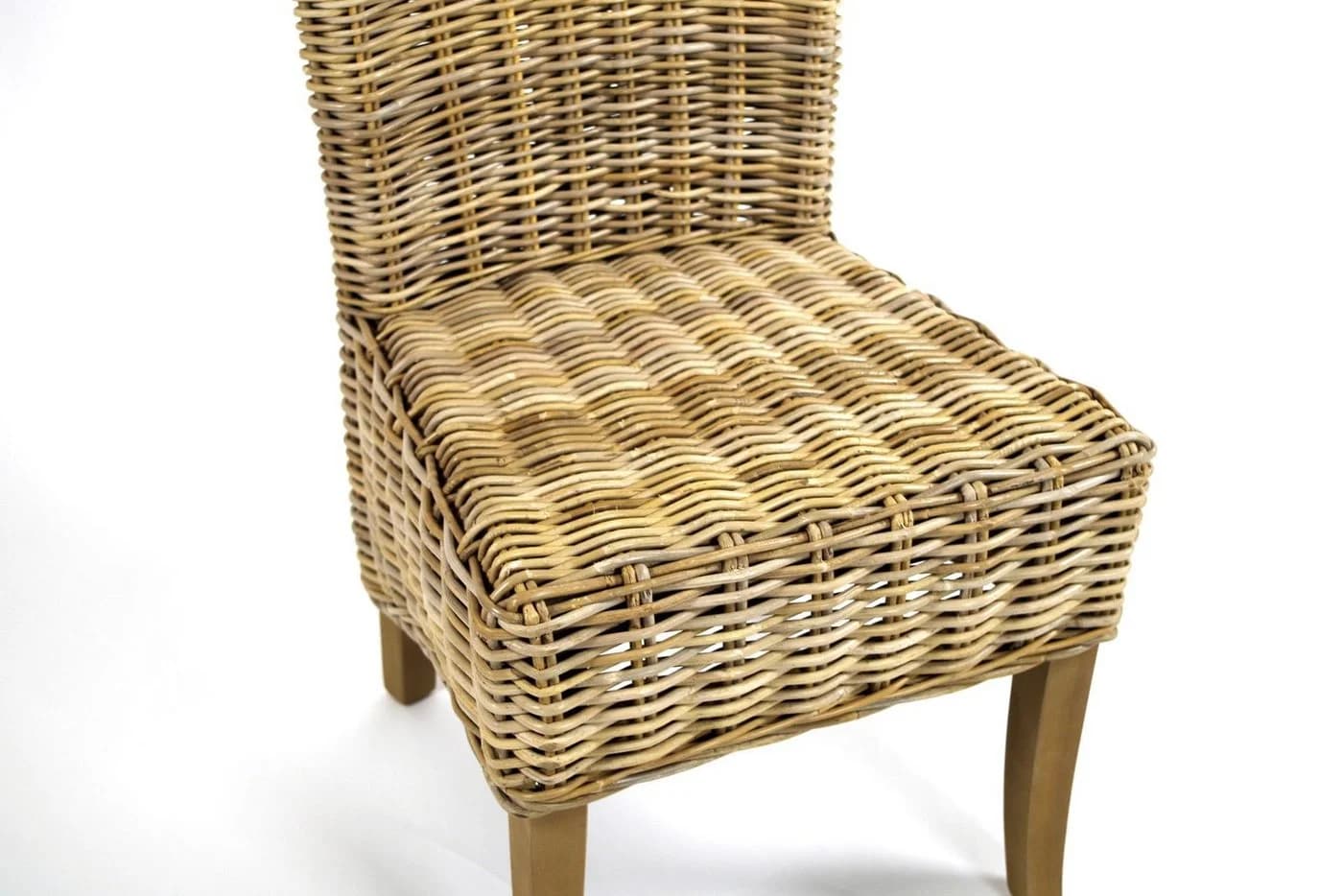 Kobolo Rattanstuhl NEWPORT Hochlehner Grau Kubu Grey mit Kissen - Bild 3