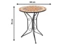 Kobolo Mosaiktisch Metalltisch 70 cm Durchmesser Bild 5