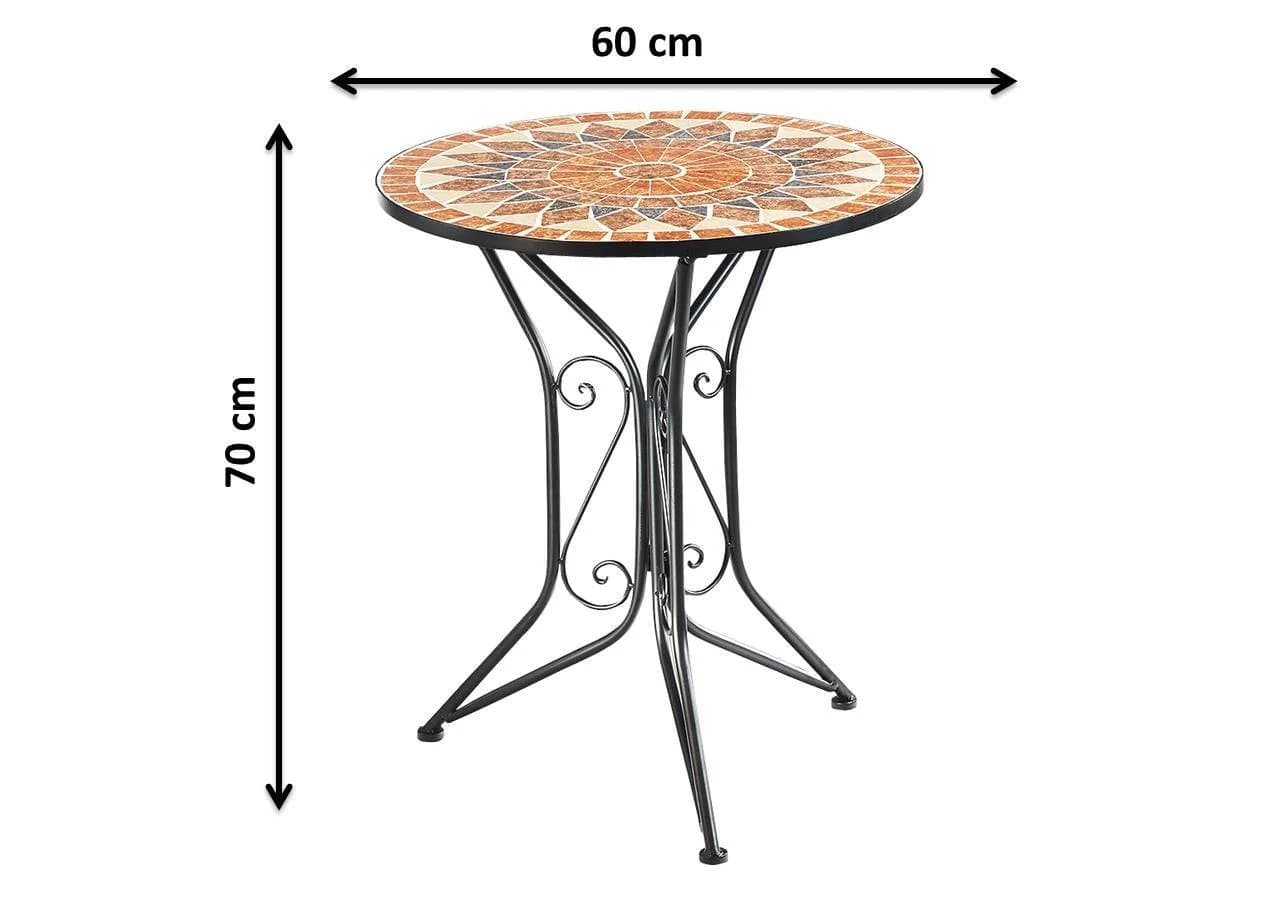 Kobolo Mosaiktisch Metalltisch 70 cm Durchmesser - Bild 5
