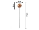 Kobolo Gartenstecker Rusty Flower Ball 110 cm Metall Bild 3