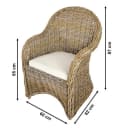 Kobolo Rattansessel BOSTON NEW Rattan Kubu Grey Bild 1