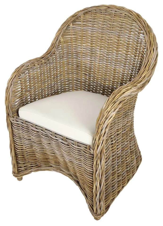 Kobolo Rattansessel BOSTON NEW Rattan Kubu Grey - Bild 2