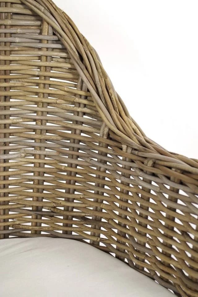 Kobolo Rattansessel BOSTON NEW Rattan Kubu Grey - Bild 4
