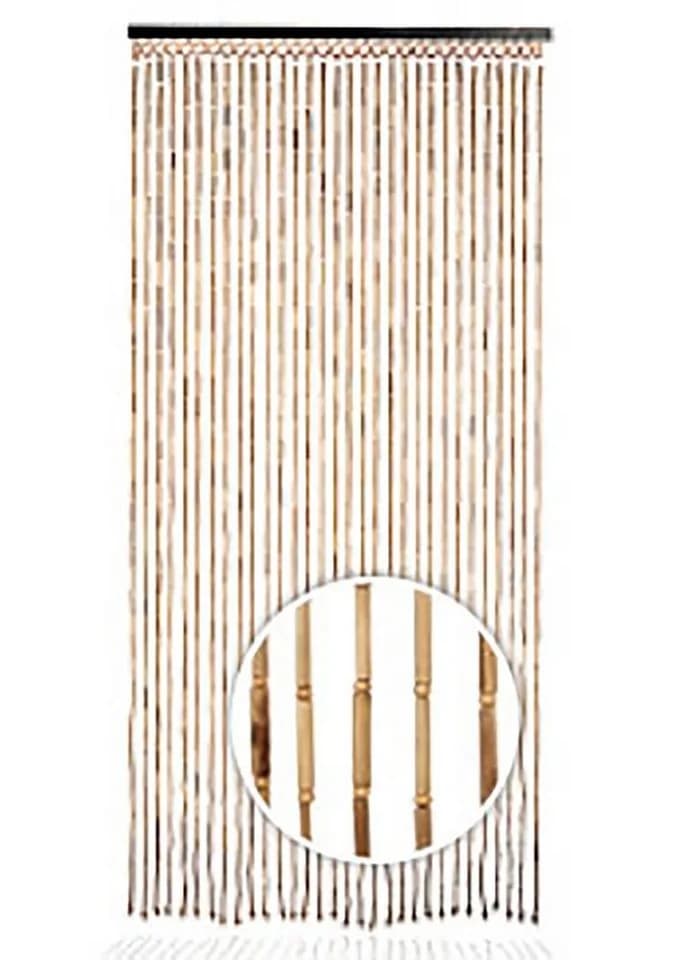 Kobolo Türvorhang Bambusvorhang BAMBOO Braun Natur Ösen Transparent - Bild 2