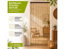 Kobolo Türvorhang Bambusvorhang BAMBOO Braun Natur Ösen Transparent Bild 3