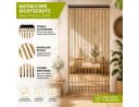 Kobolo Türvorhang Bambusvorhang BAMBOO Braun Natur Ösen Transparent Bild 4