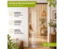 Kobolo Türvorhang Bambusvorhang BAMBOO Braun Natur Ösen Transparent Bild 5