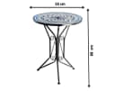 Kobolo Balkonset Sitzgruppe Gartenmöbel Tisch Stühle Metall Mosaik Blau Weiß Bild 4