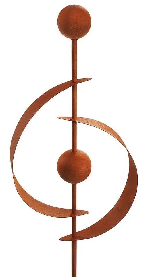 Kobolo Gartenstecker RUSTY SATURN Rostoptik Metall Deko - Bild 2