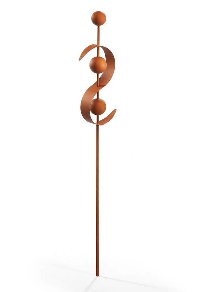 Kobolo Dekostecker RUSTY WAVE Rostoptik Metall Gartenstecker