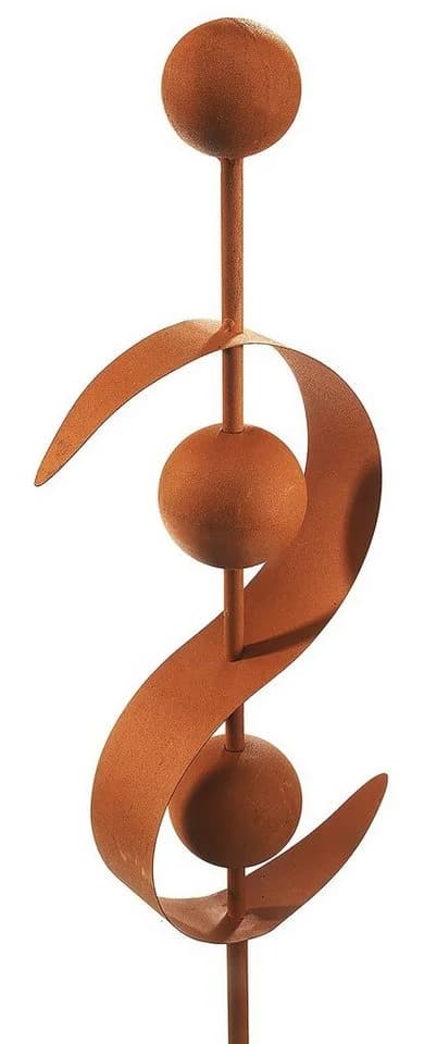 Kobolo Dekostecker RUSTY WAVE Rostoptik Metall Gartenstecker - Bild 2