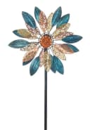 Kobolo Gartenstecker Windrad XXL Metall Braun Ornament Bild 2