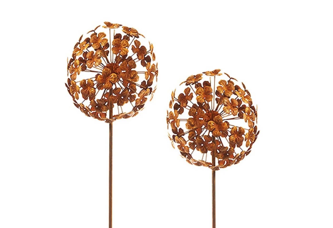 Kobolo Gartenstecker Rusty Flower Ball 2er Set Metall - Bild 2