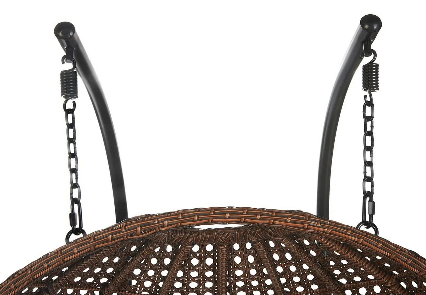 Kobolo Hängesessel BRUNO Polyrattan mit Gestell und Kissen - Braun - Bild 5
