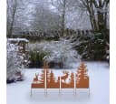 Kobolo Gartenstecker Set FOREST Metall Rostoptik Bild 3