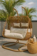Kobolo Hängesessel Polyrattan 2 Personen Bild 1