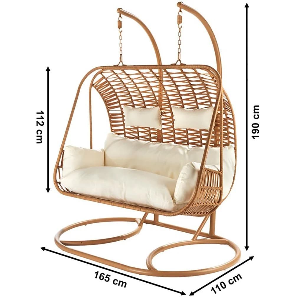 Kobolo Hängesessel Polyrattan 2 Personen - Bild 3