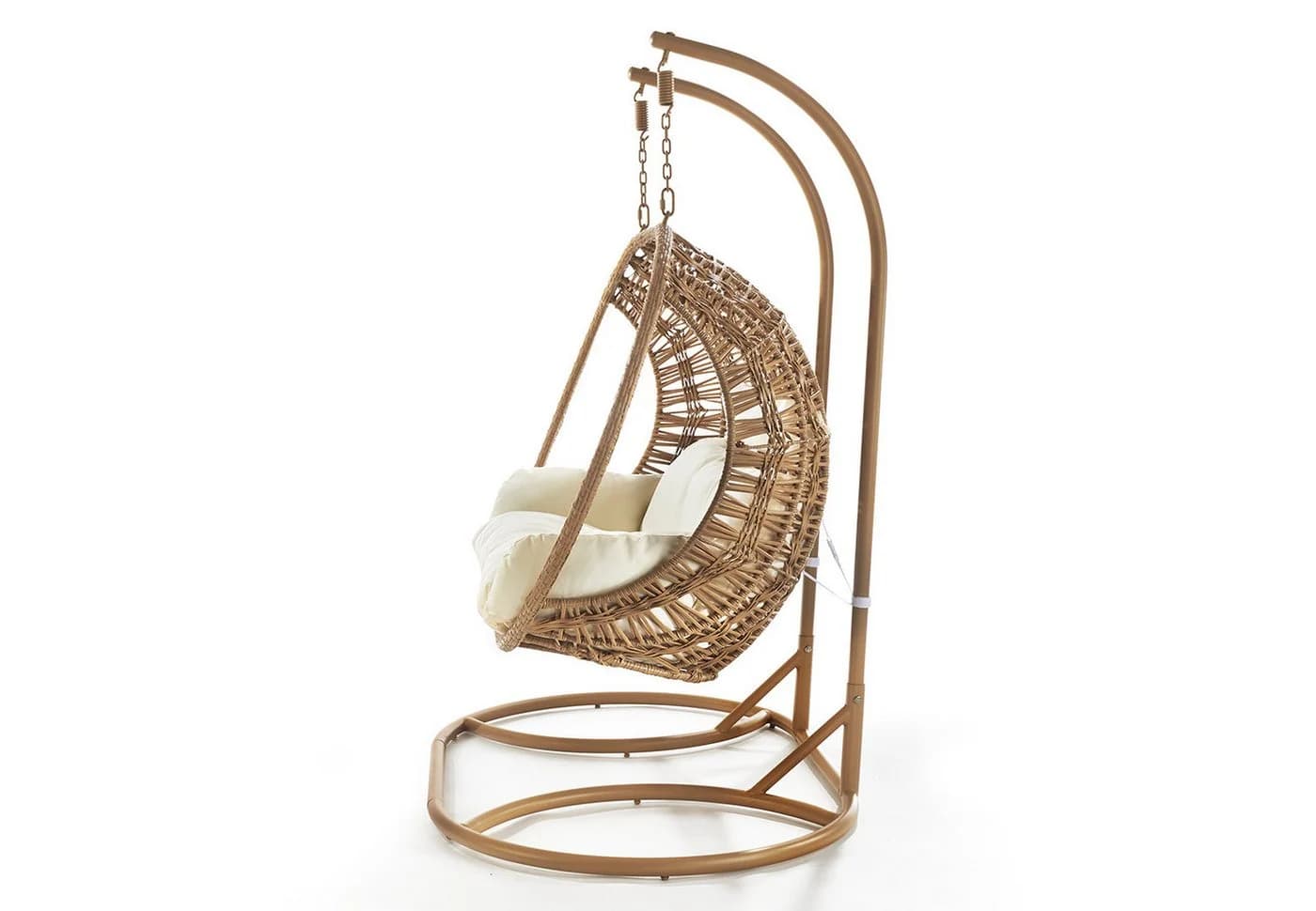 Kobolo Hängesessel Hängekorb MAKENA Polyrattan Braun für 2 Personen - Bild 3