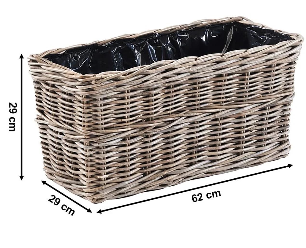 Kobolo Blumenkasten LAURO Rattan Pflanzkübel - Bild 3