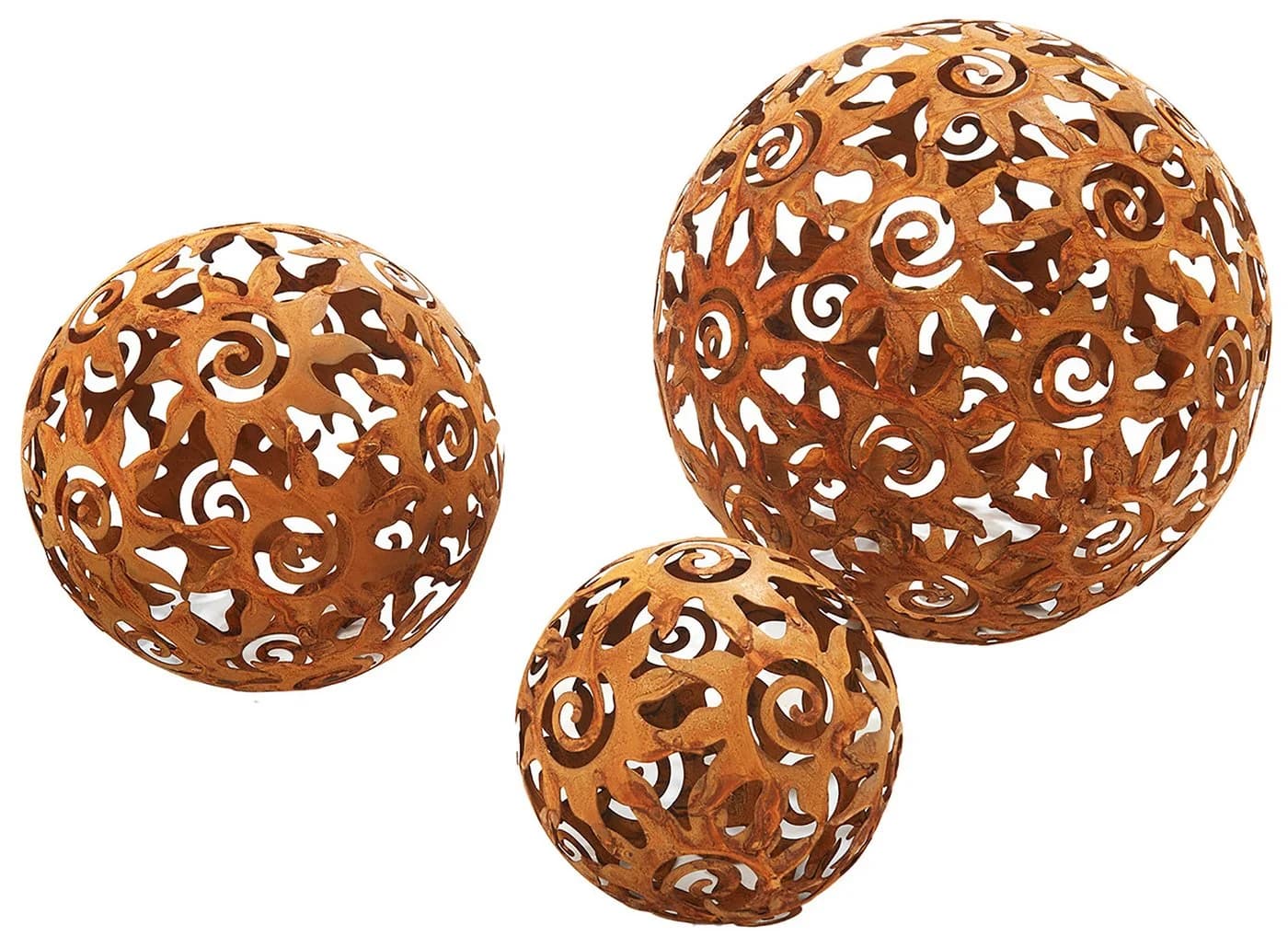 Kobolo Gartenkugel KUMA Rostoptik 3er Set Metall - Bild 2