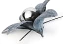 Kobolo Gartenstecker Blume Grau/Silber 2er Set Metall Bild 4
