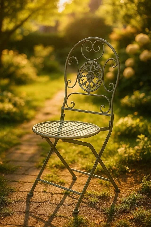 Kobolo Metallstuhl Garten Vintage Nostalgie