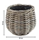 Kobolo Pflanzkübel BOTAN Rattan Grau Bild 3