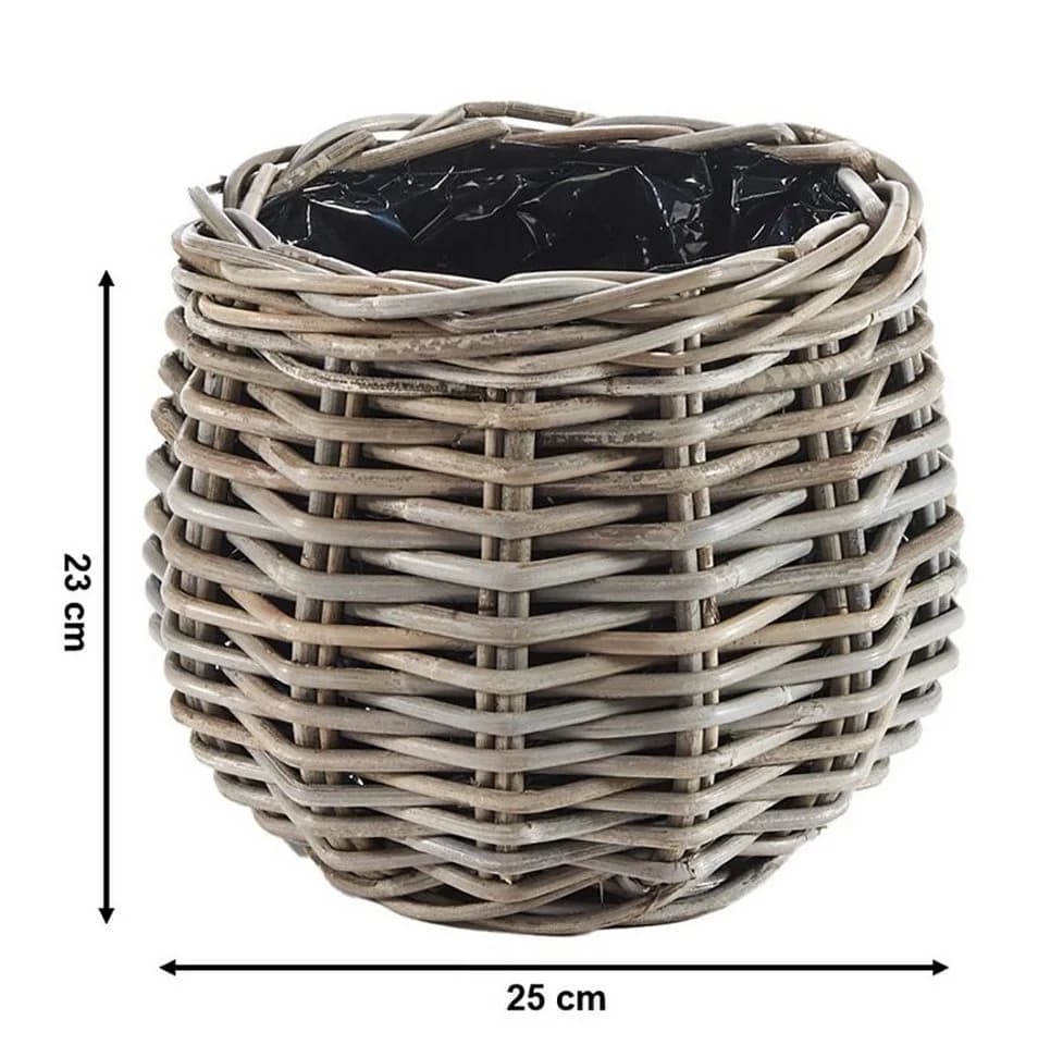 Kobolo Pflanzkübel BOTAN Rattan Grau - Bild 3