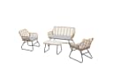 IDIMEX Gartenlounge-Set RIVIERA Outdoor Lounge Set Zweisitzer 2 Sessel Beistelltisch Braun Bild 1