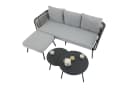 CARO-Möbel Gartenlounge-Set MYKONOS 4-tlg. Grau/Schwarz mit Kissen Bild 3