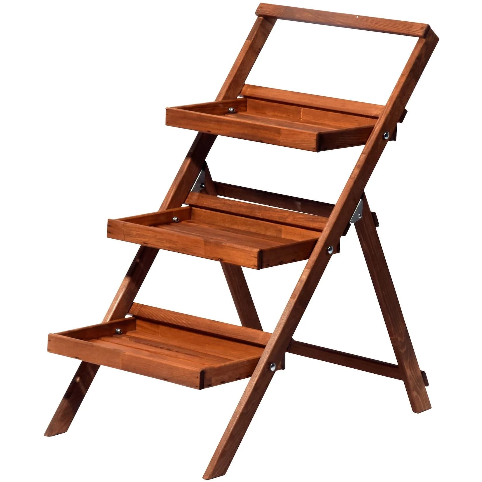 Dobar Klappbare Pflanztreppe mit drei Stufen Braun