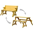 Dobar 2-in-1 Gartentisch mit Sitzbank Gelb Bild 1