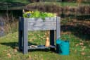 Urbanes Hochbeet aus Holz in Anthrazit Bild 2