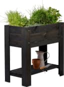 Urbanes Hochbeet aus Holz in Anthrazit Bild 3