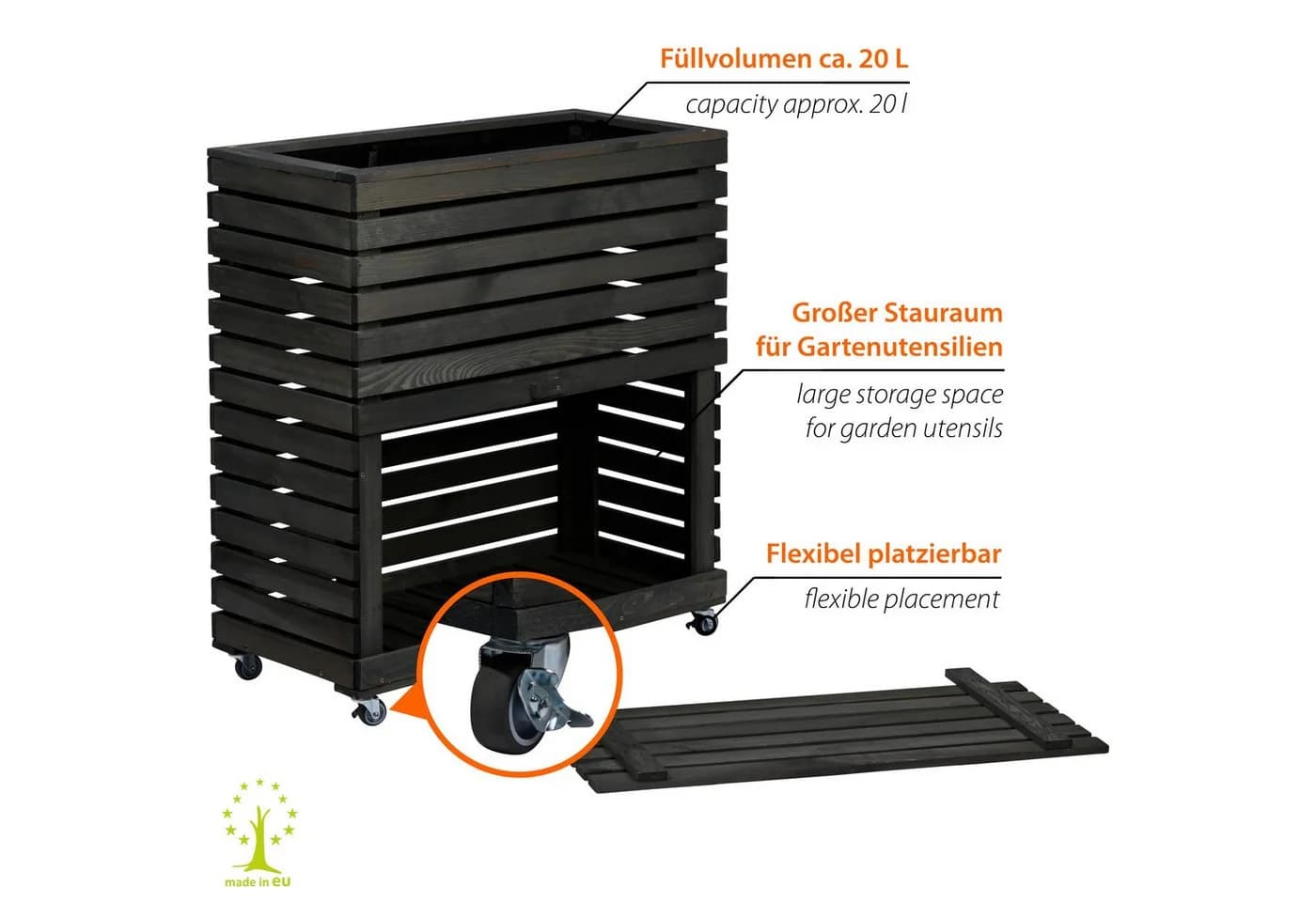 dobar Hochbeet Rolla Gr. L Anthrazit - Bild 4