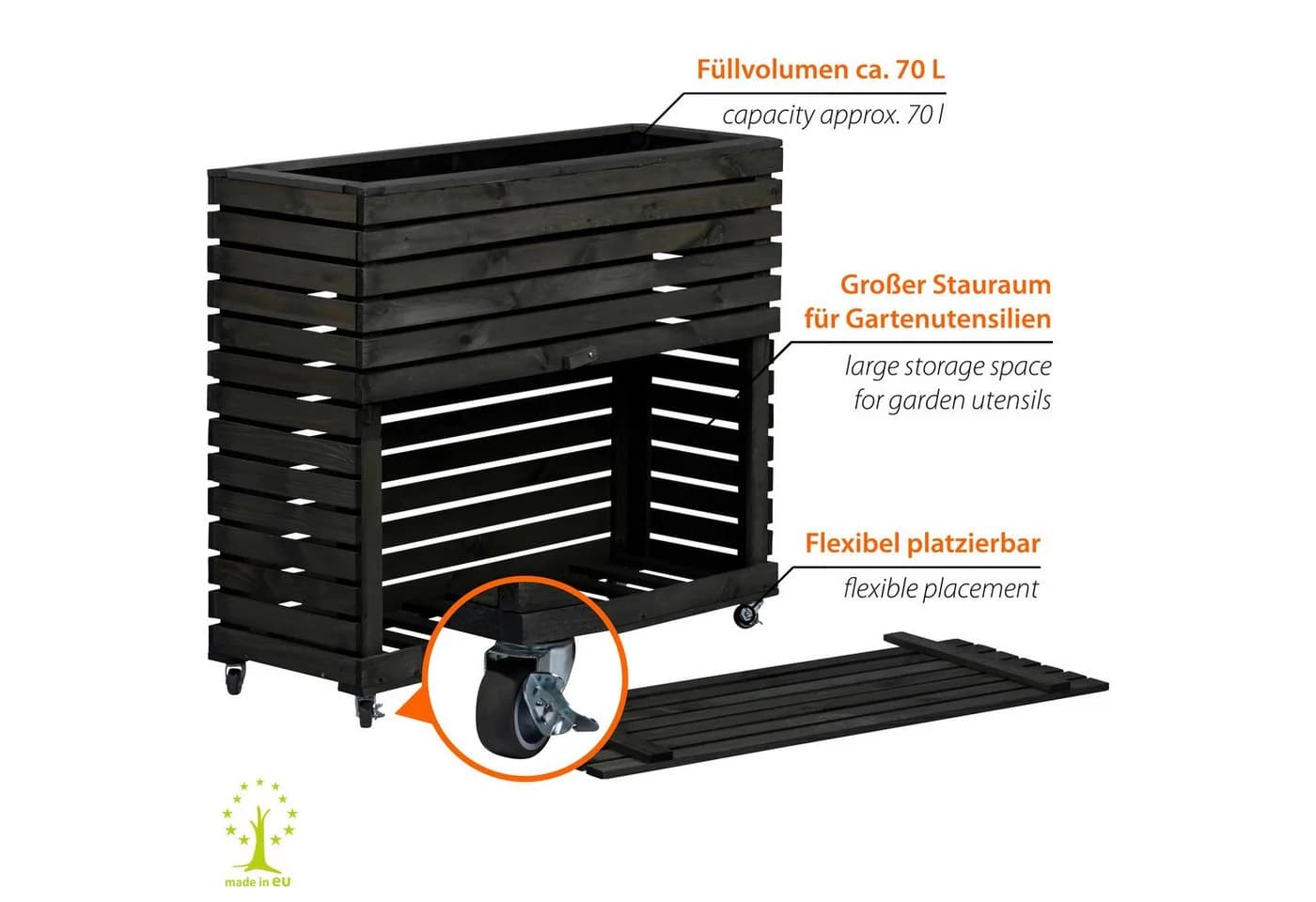 Dobar Hochbeet Rolla XL Anthrazit - Bild 4