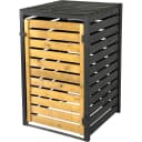 Mülltonnenbox DOBAR 120 L Schwarz-Braun Fichte Bild 2