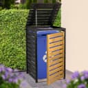 Mülltonnenbox DOBAR 120 L Schwarz-Braun Fichte Bild 3