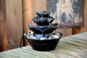 Dobar Zimmerbrunnen Schwarz Polyresin 4 Schalen Bild 5