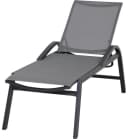 Rollliege SIENA GARDEN Milos Grau Anthrazit Aluminium Gartenliege mit Rollen Bild 1