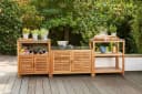 Gartentisch SIENA GARDEN Riva Braun Massivholz Bild 1