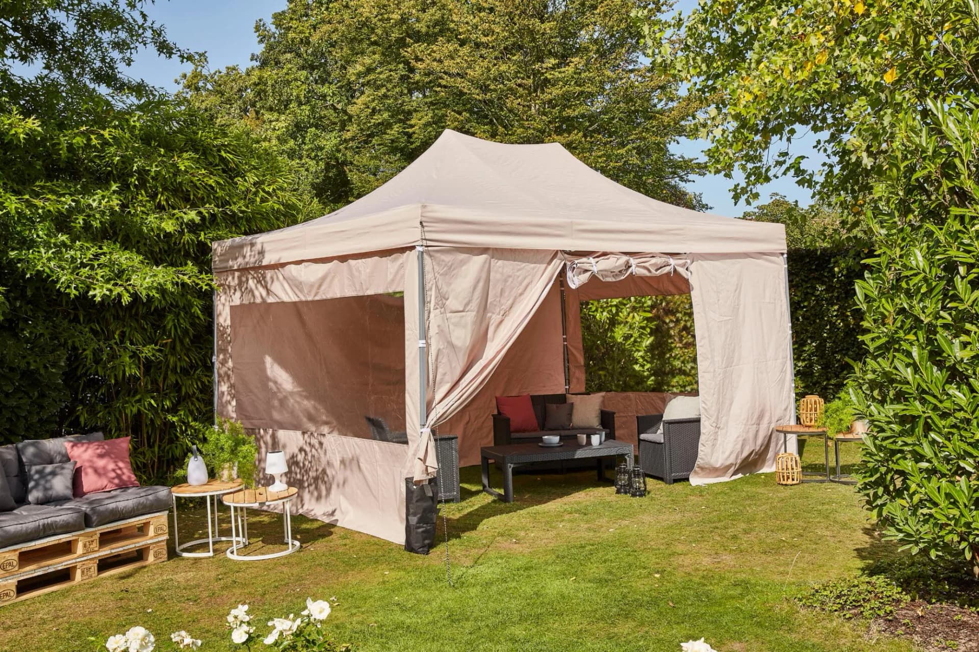 Faltpavillon SIENA GARDEN Allrounder Grau/Taupe - Bild 2